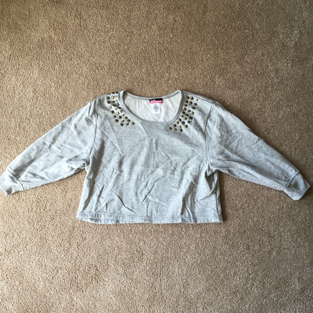 Joe Boxer grey long sleeve crop top